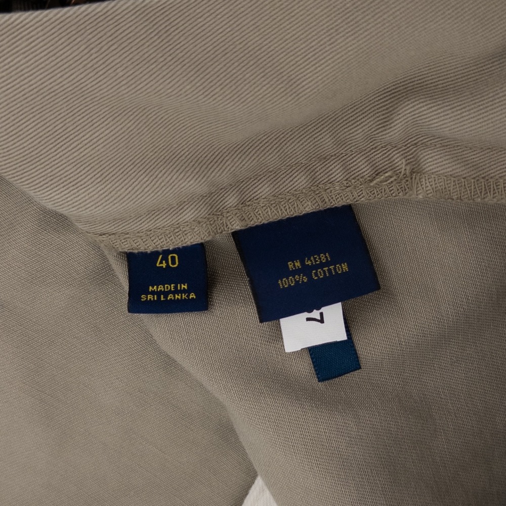 Polo Ralph Lauren Mens 40 Classic Fit Pleated 9" Beige Chino Shorts Preppy Khaki - Picture 4 of 7